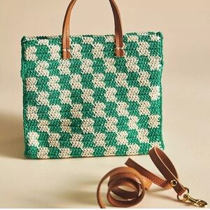 Clare V. Petite simple tote checkered